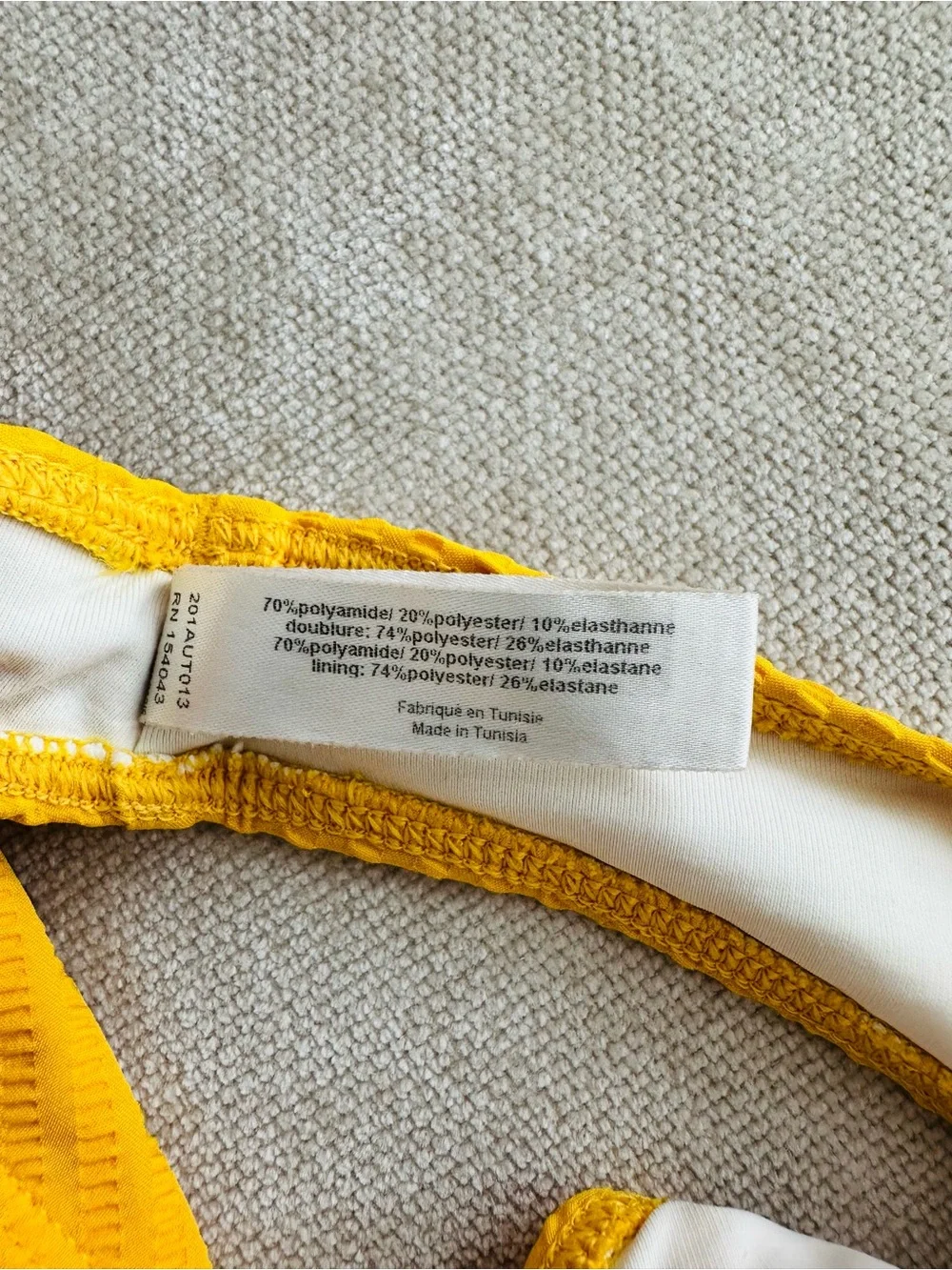 Sézane x Ysé Falbala Bikini Set in Yellow